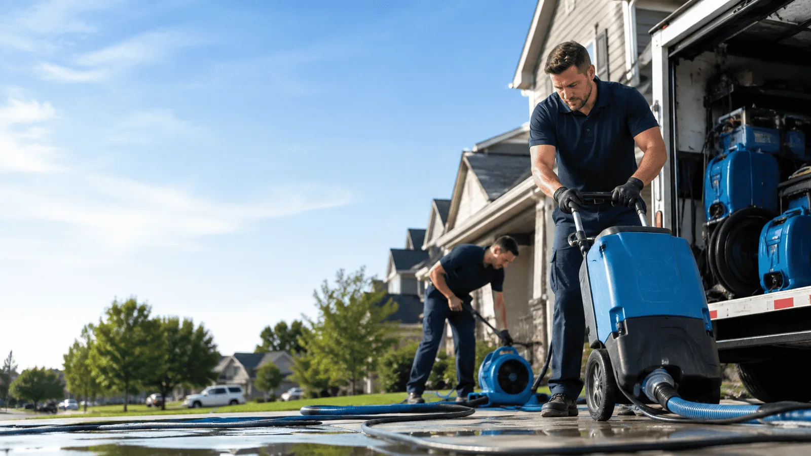 Basement Flooding being performed in Leavenworth, IN
